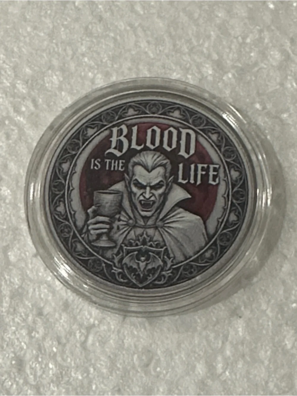 Vampire Coin Token - Blood Is The Life - Red / Black